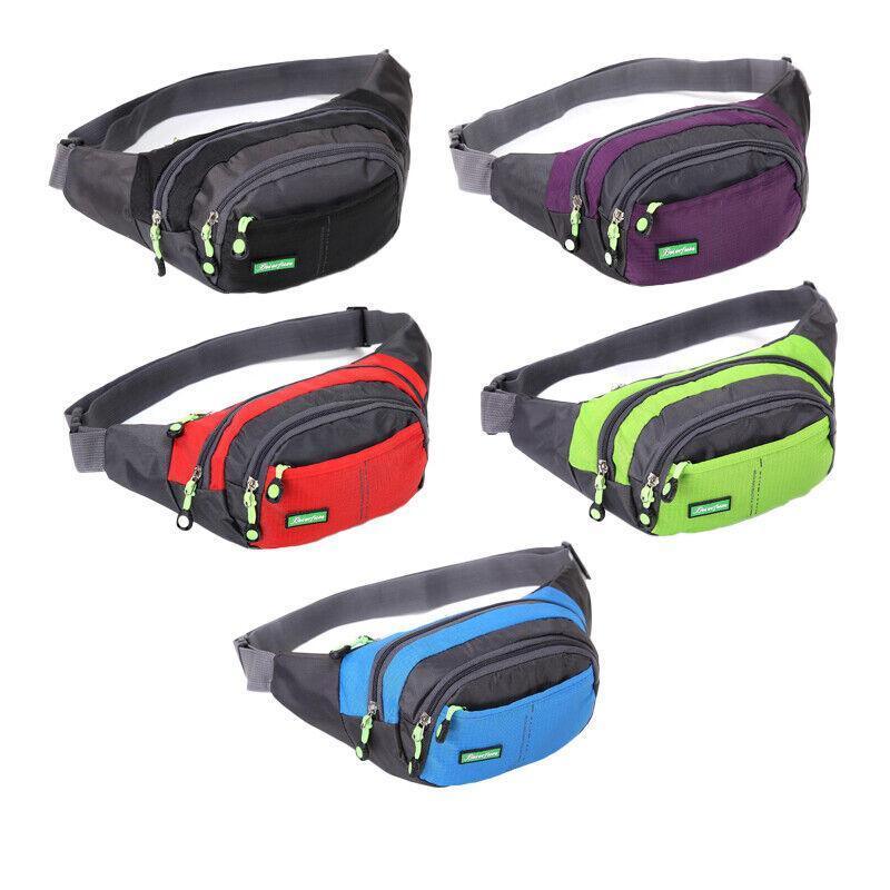 Fanny Pack Zip Pouch Hiking Climbing Sport Bum Waist Bag - Green