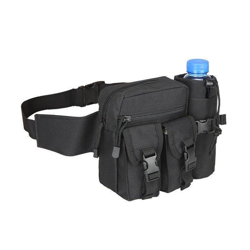 Tactical Waist Bag Belt Military Fanny Pack Pouches Buckle Men Bum Utility - Khaki