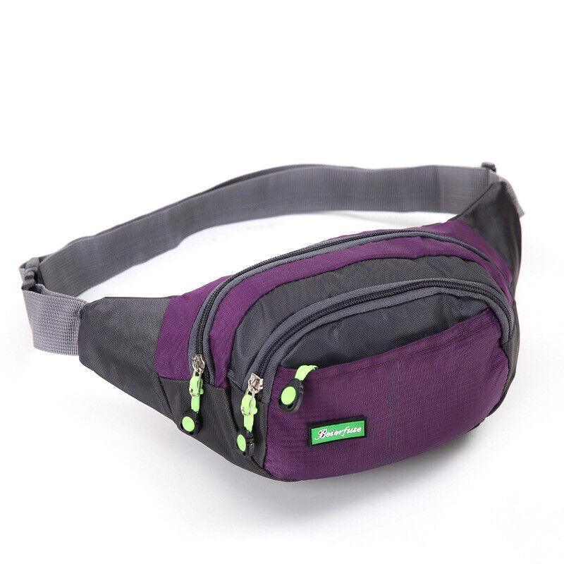 Fanny Pack Zip Pouch Hiking Climbing Sport Bum Waist Bag - Red