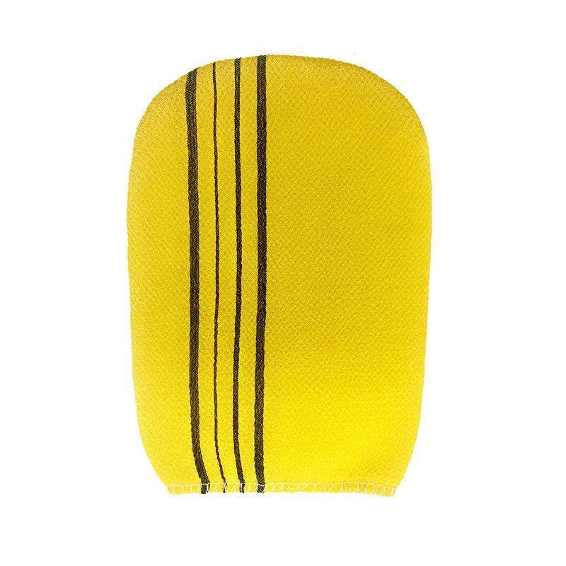 Fiber Cleaner Bath Glove Exfoliating Towel Body Rub Shower Scrub Glove Washcloth - Pink