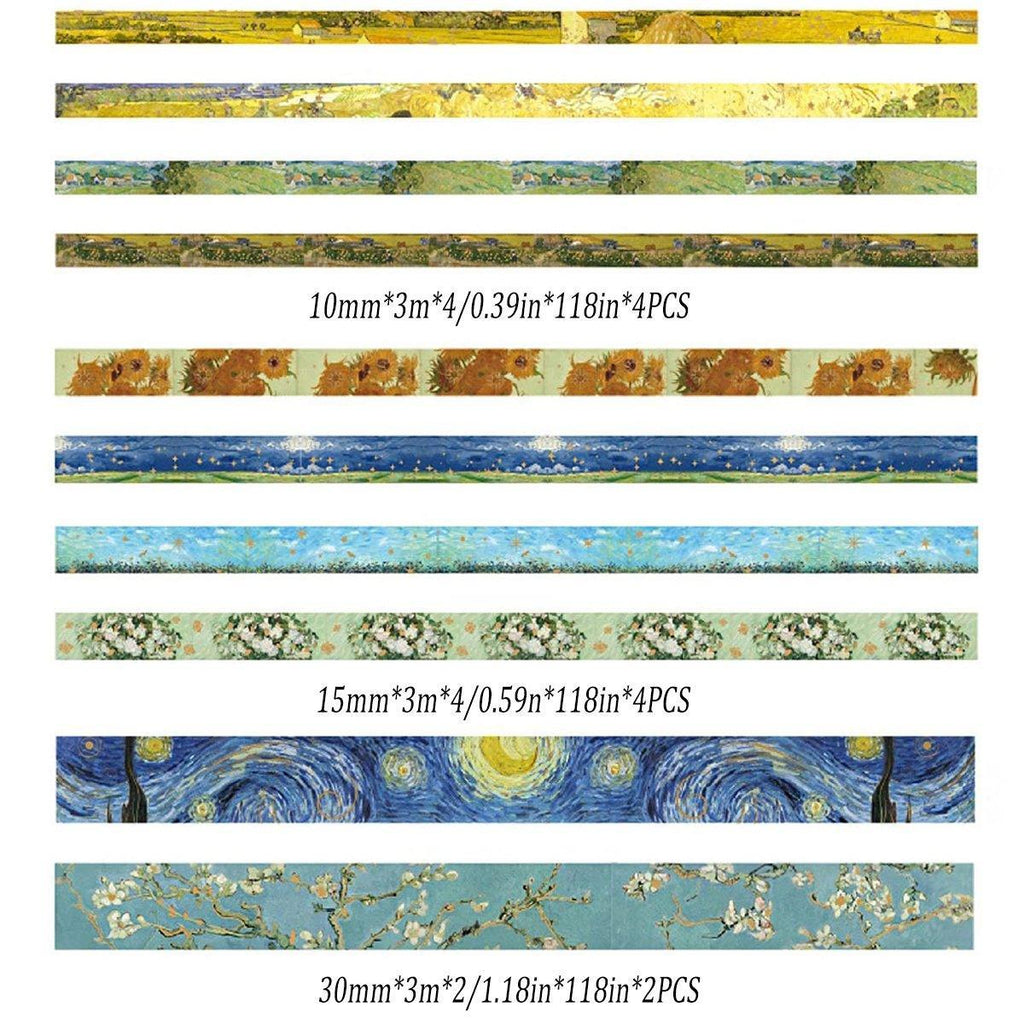 Gold Foil Washi Tape Set Decorative Craft Tape for Gift Wrapping Scrapbooking - YSSCJ
