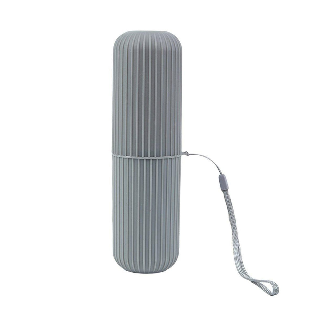 Travel Toothbrush and Toothpaste Holder Portable Bathroom Storage Box Case Cover - Grey