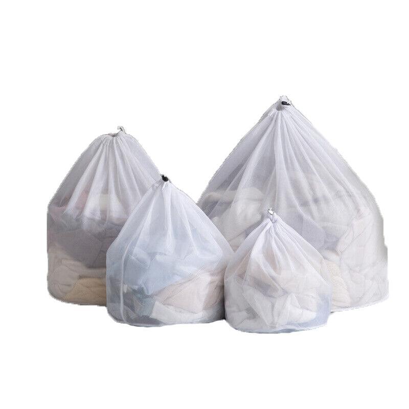 Laundry Washing Mesh Net Bag Drawstring Delicate Cloth Cleaning Clothes Lingerie - L (60*50CM)