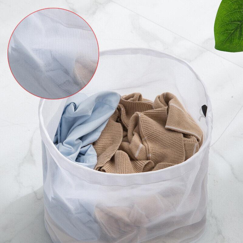Laundry Washing Mesh Net Bag Drawstring Delicate Cloth Cleaning Clothes Lingerie - L (60*50CM)