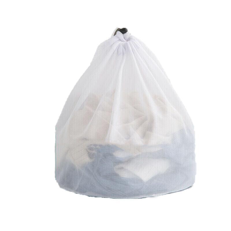 Laundry Washing Mesh Net Bag Drawstring Delicate Cloth Cleaning Clothes Lingerie - L (60*50CM)