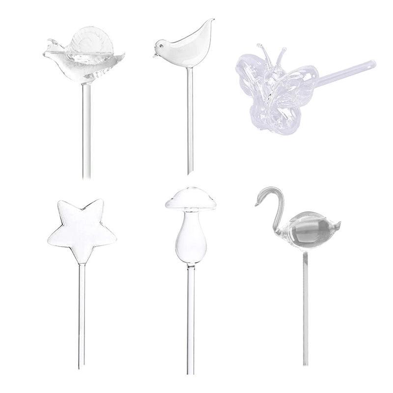 Automatic Self Plant Watering Glass Bulbs Water Feeder Indoor Irrigation Outdoor - Butterfly