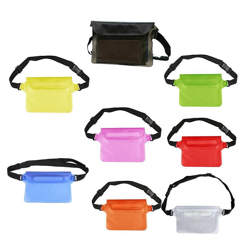 Waterproof Underwater Waist Belt Bum Bag Beach Swimming Boating Dry Phone Pouch - Red