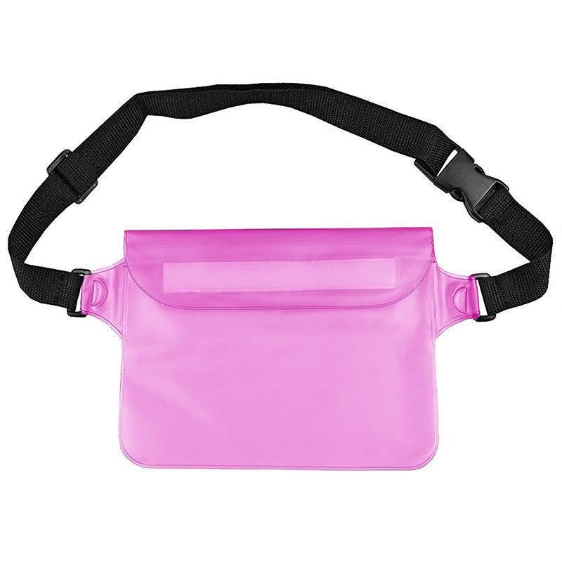 Waterproof Underwater Waist Belt Bum Bag Beach Swimming Boating Dry Phone Pouch - Red