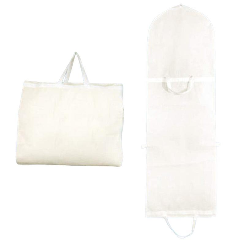 Wedding Dress Garment Bag 180cm Long Bridal Gown Storage Dustproof Cover Zipper - Beige