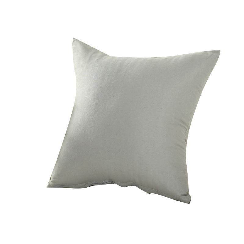 50cm*50cm Multicoloured Plain Solid Colour Cushion Cover Decorative Pillow Case - White