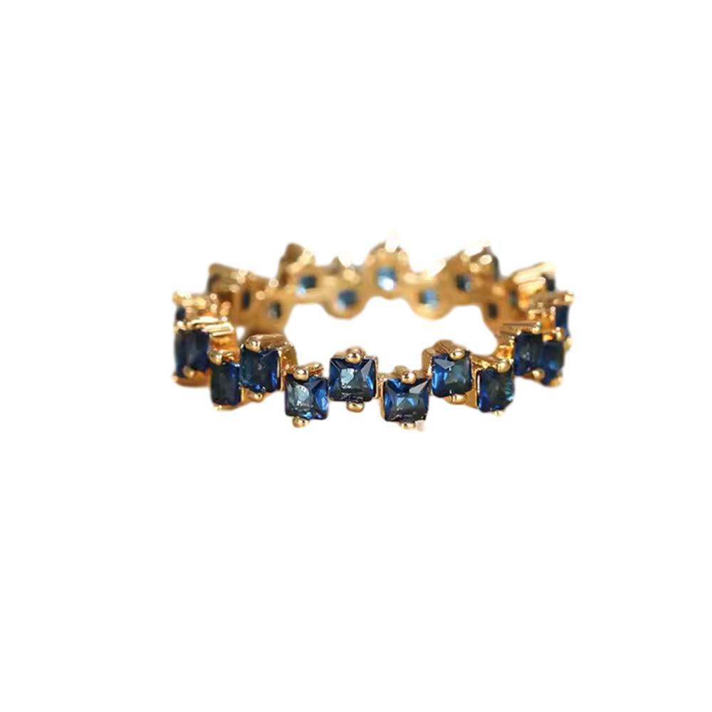 Square Design 1.2ct Simulated Diamond Women Engagement Ring Rose Gold Plated - White-Size 6