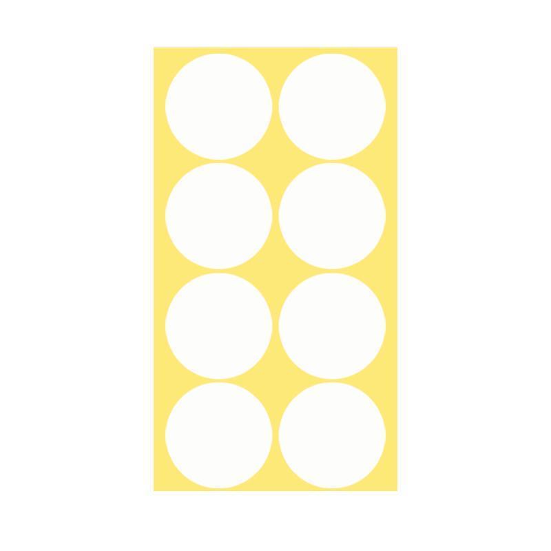 8/13/25/50mm Colour Sticker Dots Adhesive Round Labels Circular Scrapbooking White - 25mm 40 Dots - 1 Sheet