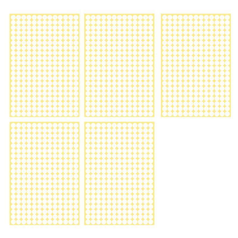 8/13/25/50mm Colour Sticker Dots Adhesive Round Labels Circular Scrapbooking White - 25mm 40 Dots - 1 Sheet