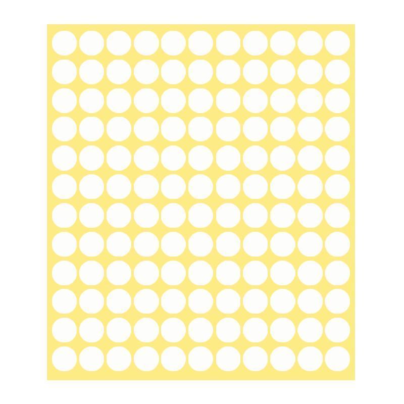 8/13/25/50mm Colour Sticker Dots Adhesive Round Labels Circular Scrapbooking White - 25mm 40 Dots - 1 Sheet