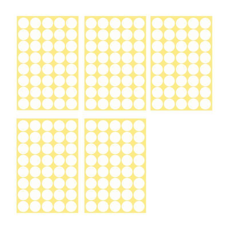 8/13/25/50mm Colour Sticker Dots Adhesive Round Labels Circular Scrapbooking White - 25mm 40 Dots - 1 Sheet