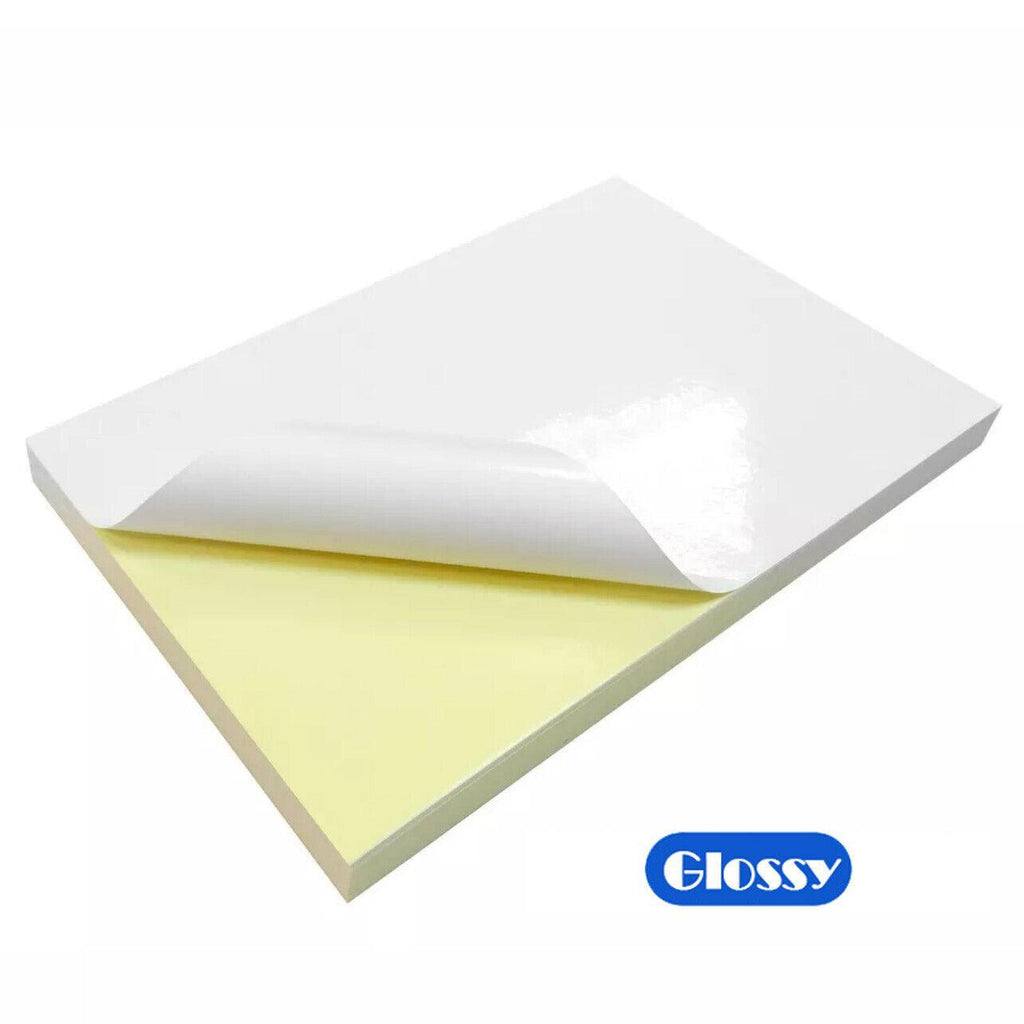 A4 Self Adhesive Sticker Paper Sheet Label Laser Inkjet Print Mailing Address - White Matte 2x2 *20 PCS