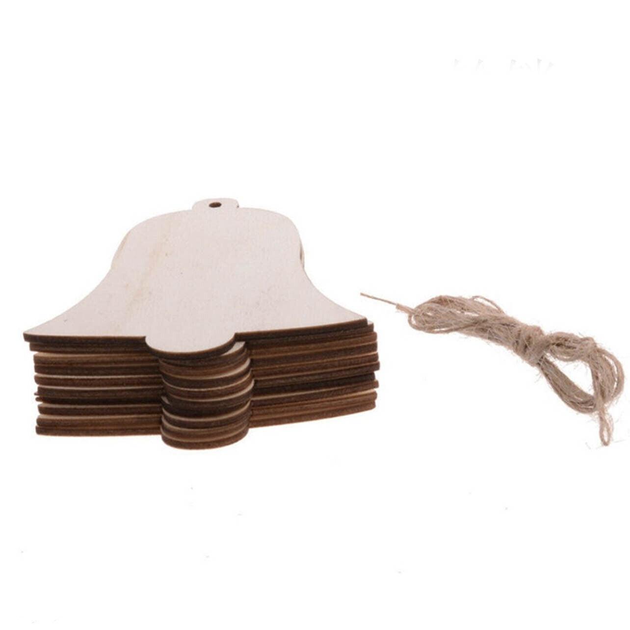 Wooden Christmas Hanging Ornament for Tree DIY Craft Decoration 10pcs - Deer01