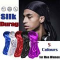 Velvet Durag Silky Hat Cap Men Women Premium Designer Doo Rag Wave Silk Headwear - Wine red