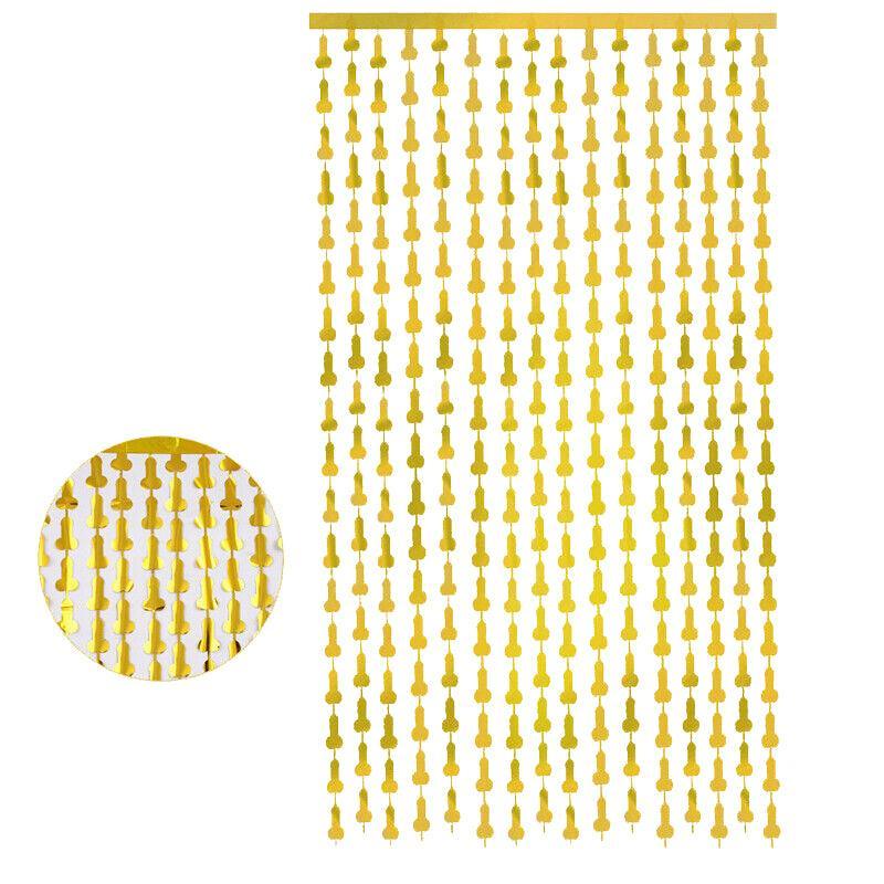 Metallic Tinsel Curtain 2m x 1m Hens Party Backdrop Foil Fringe Hanging Decor - Purple
