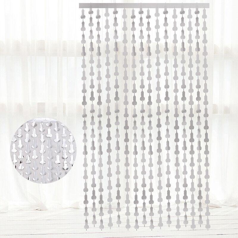 Metallic Tinsel Curtain 2m x 1m Hens Party Backdrop Foil Fringe Hanging Decor - Purple