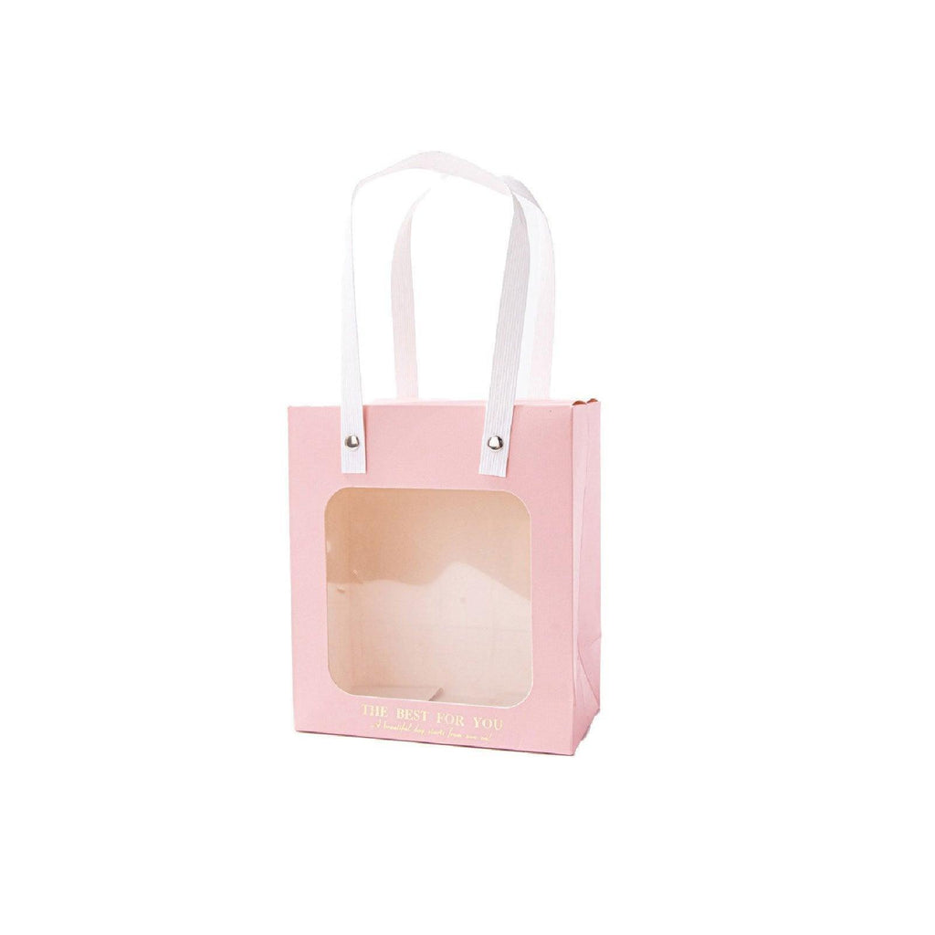 20pcs Translucent Gift Bags Packaging Tote Birthday Party Favors Candy Bags - Beige-M Size