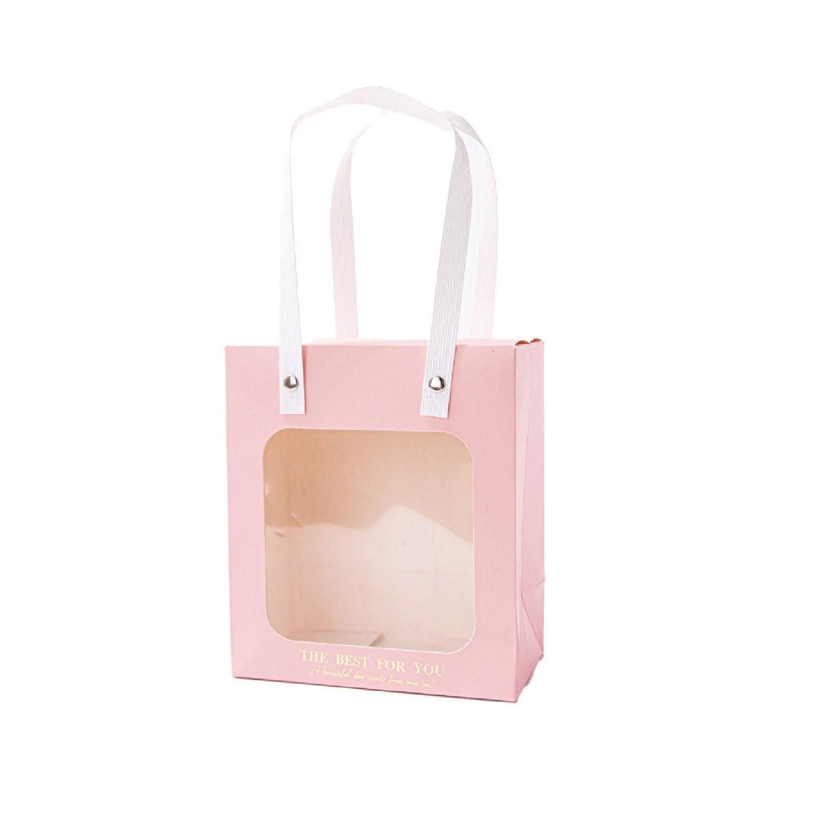 20pcs Translucent Gift Bags Packaging Tote Birthday Party Favors Candy Bags - Beige-M Size