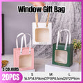 20pcs Translucent Gift Bags Packaging Tote Birthday Party Favors Candy Bags - Green-M Size