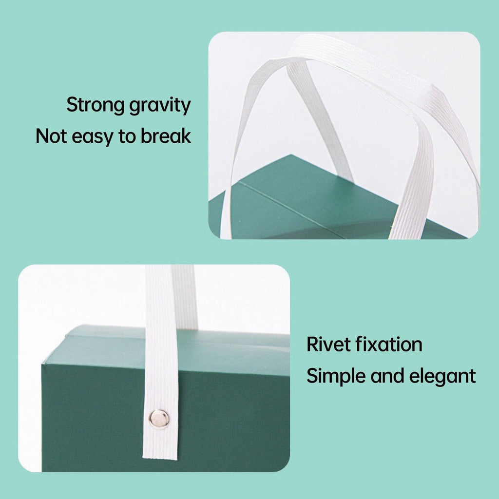 20pcs Translucent Gift Bags Packaging Tote Birthday Party Favors Candy Bags - Green-M Size