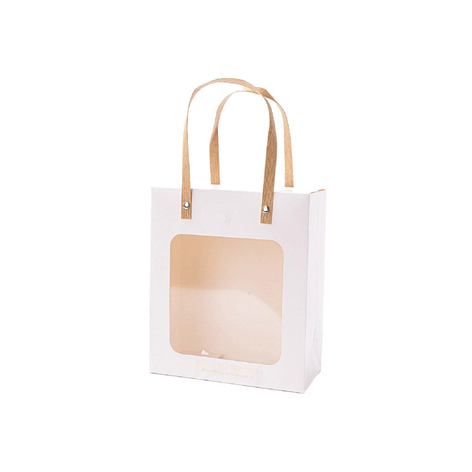 20pcs Translucent Gift Bags Packaging Tote Birthday Party Favors Candy Bags - Green-S Size