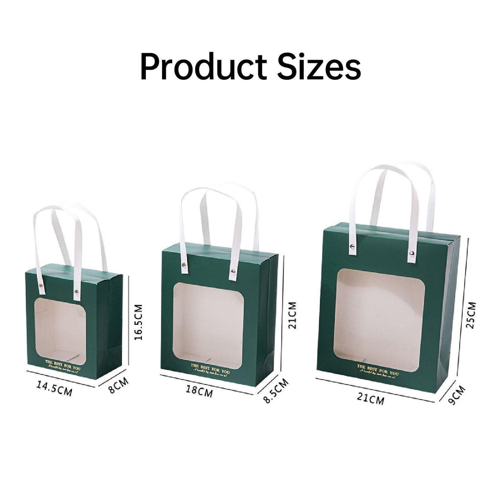 20pcs Translucent Gift Bags Packaging Tote Birthday Party Favors Candy Bags - Pink-M Size