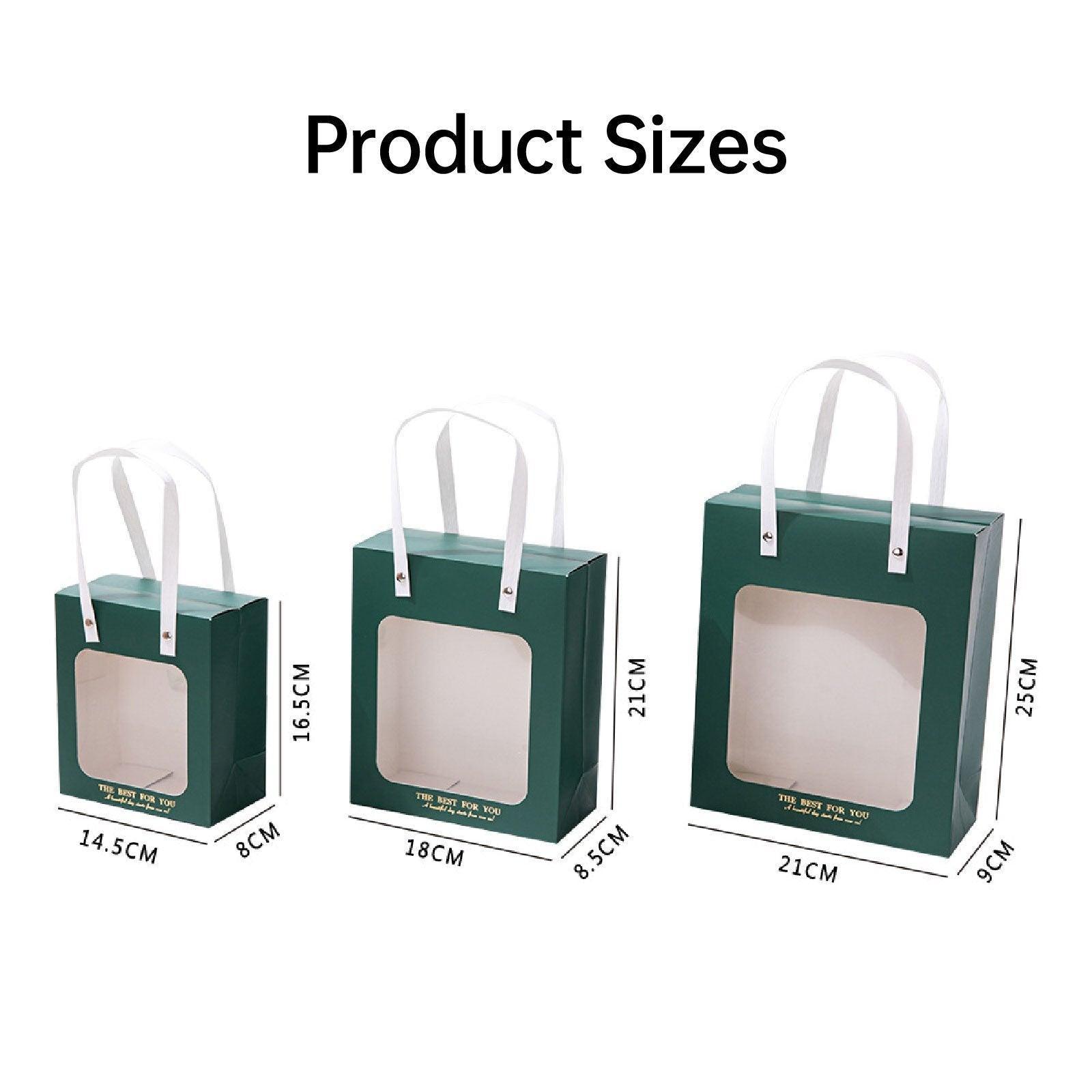 20pcs Translucent Gift Bags Packaging Tote Birthday Party Favors Candy Bags - Pink-M Size