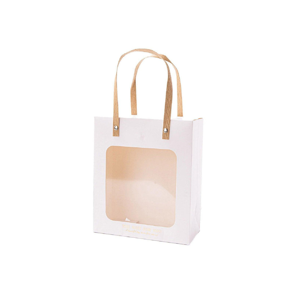 20pcs Translucent Gift Bags Packaging Tote Birthday Party Favors Candy Bags - Pink-M Size