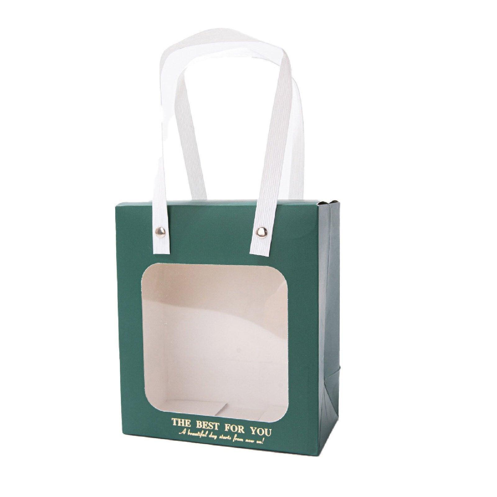 20pcs Translucent Gift Bags Packaging Tote Birthday Party Favors Candy Bags - Pink-M Size