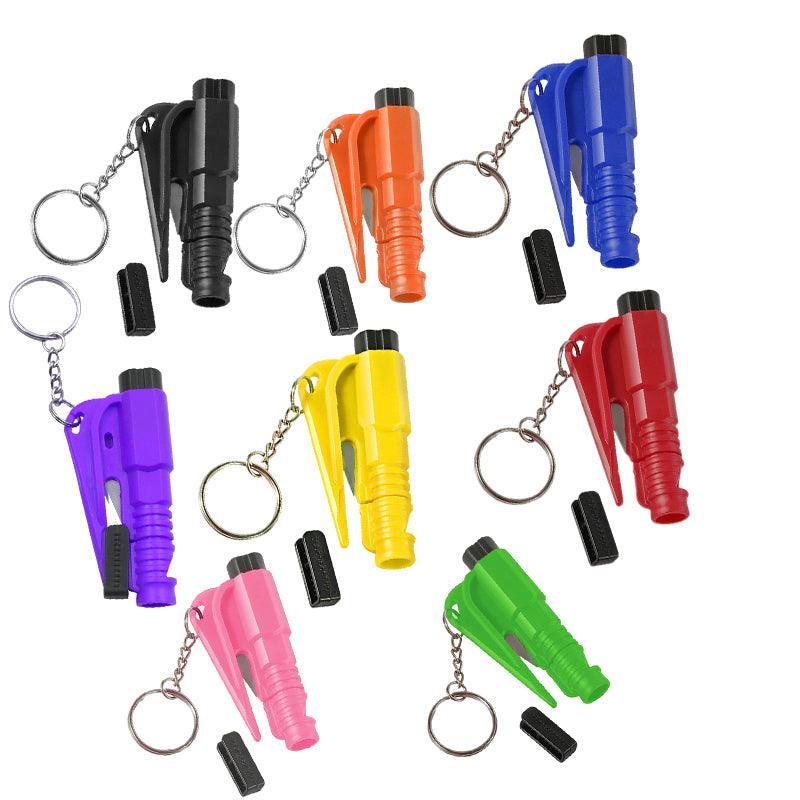 3 In 1 Car Window Glass Breaker Emergency Escape Tool with Cutter - Pink
