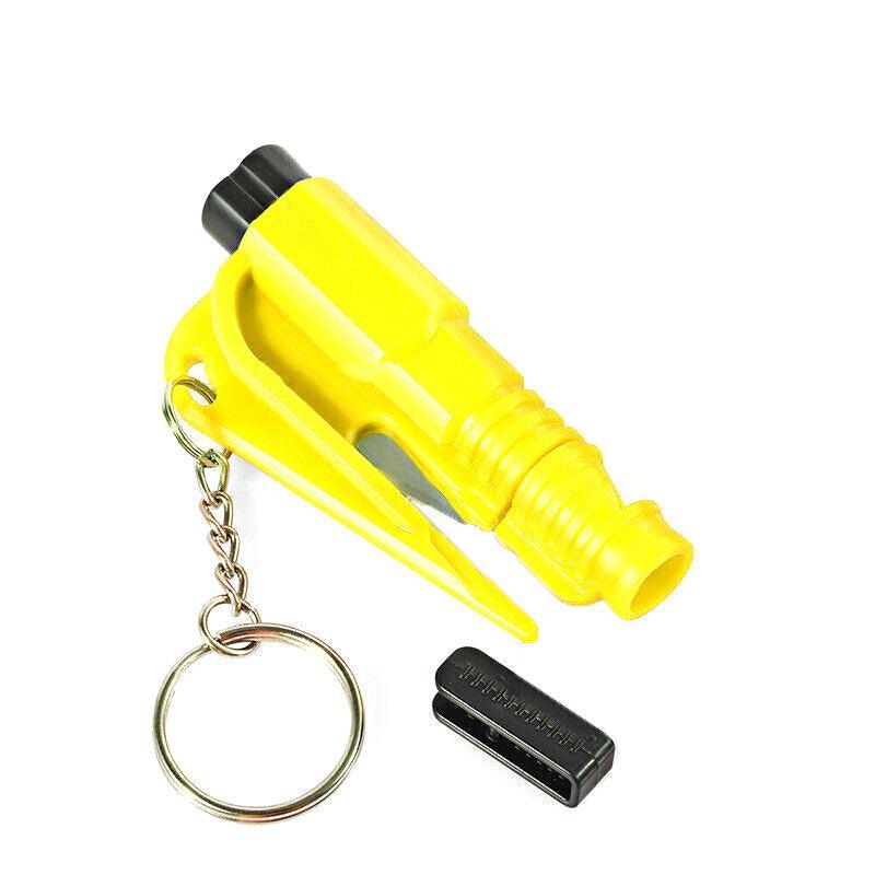3 In 1 Car Window Glass Breaker Emergency Escape Tool with Cutter - Pink