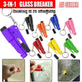 3 In 1 Car Window Glass Breaker Emergency Escape Tool with Cutter - Red