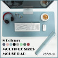 Leather Mouse Pad Gaming Waterproof Desk Mat 25 x 21cm Anti Slip - Wine Red