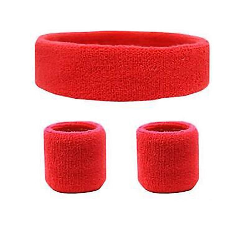 Wristbands Headband Sweatbands Sweat Band For Sport Tennis Badminton Yoga Cotton - Purple