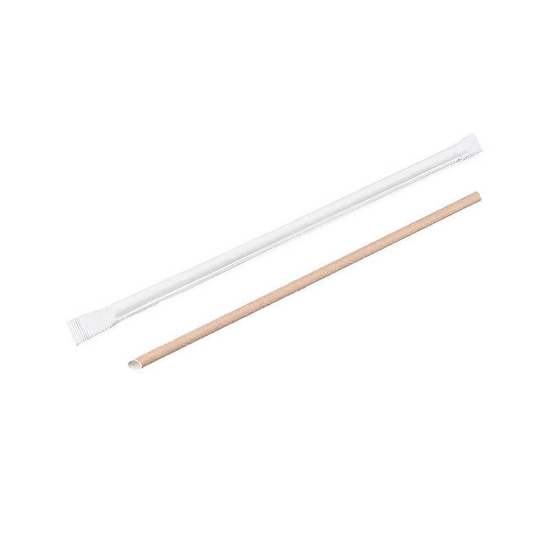 1000-2000pcs Colourful Paper Drinking Straws FOIL Metallic Party - Kraft-12*200mm 1000PCS