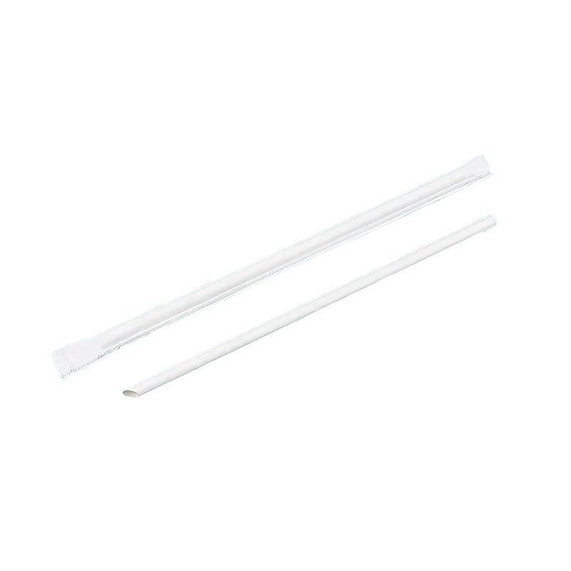 1000-2000pcs Colourful Paper Drinking Straws FOIL Metallic Party - White-6*190mm 2000PCS