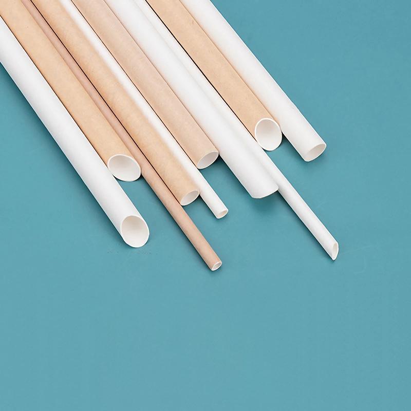 1000-2000pcs Colourful Paper Drinking Straws FOIL Metallic Party - White-12*200mm 1000PCS