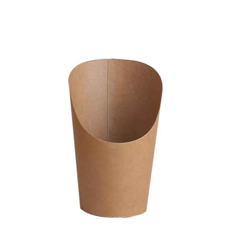French Fries Holder Kraft Paper Cups Holder Disposable Paper Cups - 32OZ