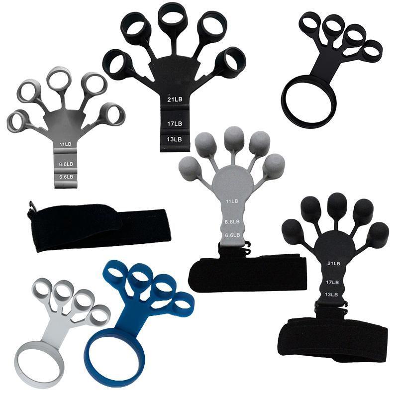 Finger Exerciser Strength Gripper Forearm Trainer Hand Grip Strengthener Therapy - 3# Blue (Medium Strength)