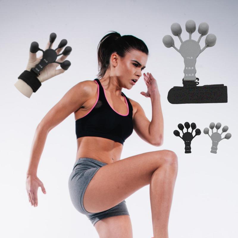 Finger Exerciser Strength Gripper Forearm Trainer Hand Grip Strengthener Therapy - 3# Blue (Medium Strength)