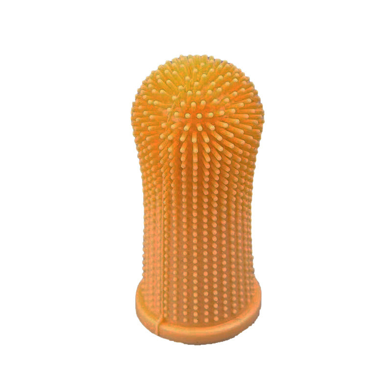 Premium Oral Care Dog Cat Toothbrush Finger Toothbrush Finger Silicone - White