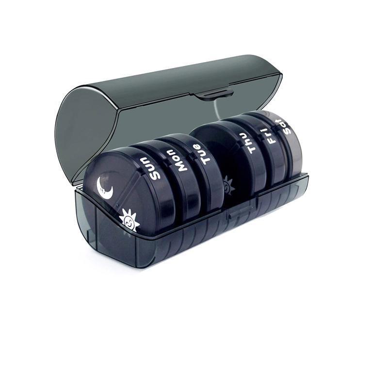 7 Day Weekly Case Dispenser Medicine Tablet Organizer Storage Container Pill Box - Colourful