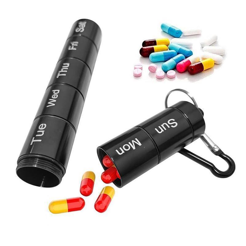 7Day Pill Box Medicine Storage Weekly Tablet Container Case Organizer Dispenser - Multicolor