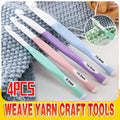 4pcs Weave Yarn Craft Tools Ergonomic Handle Non-Slip Knitting Needles Crochet Hooks