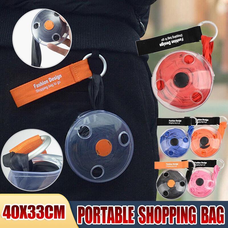 Large Capacity Folding Telescopic Storage Bag Portable Shopping Bag For Travel - Pink