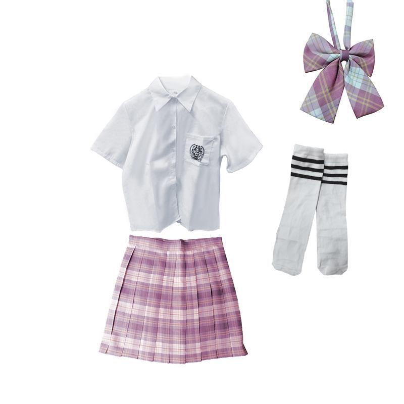 Women Girls School Pleated Skirt Summer High Waist  Tartan Short Skirt AU Stock - L